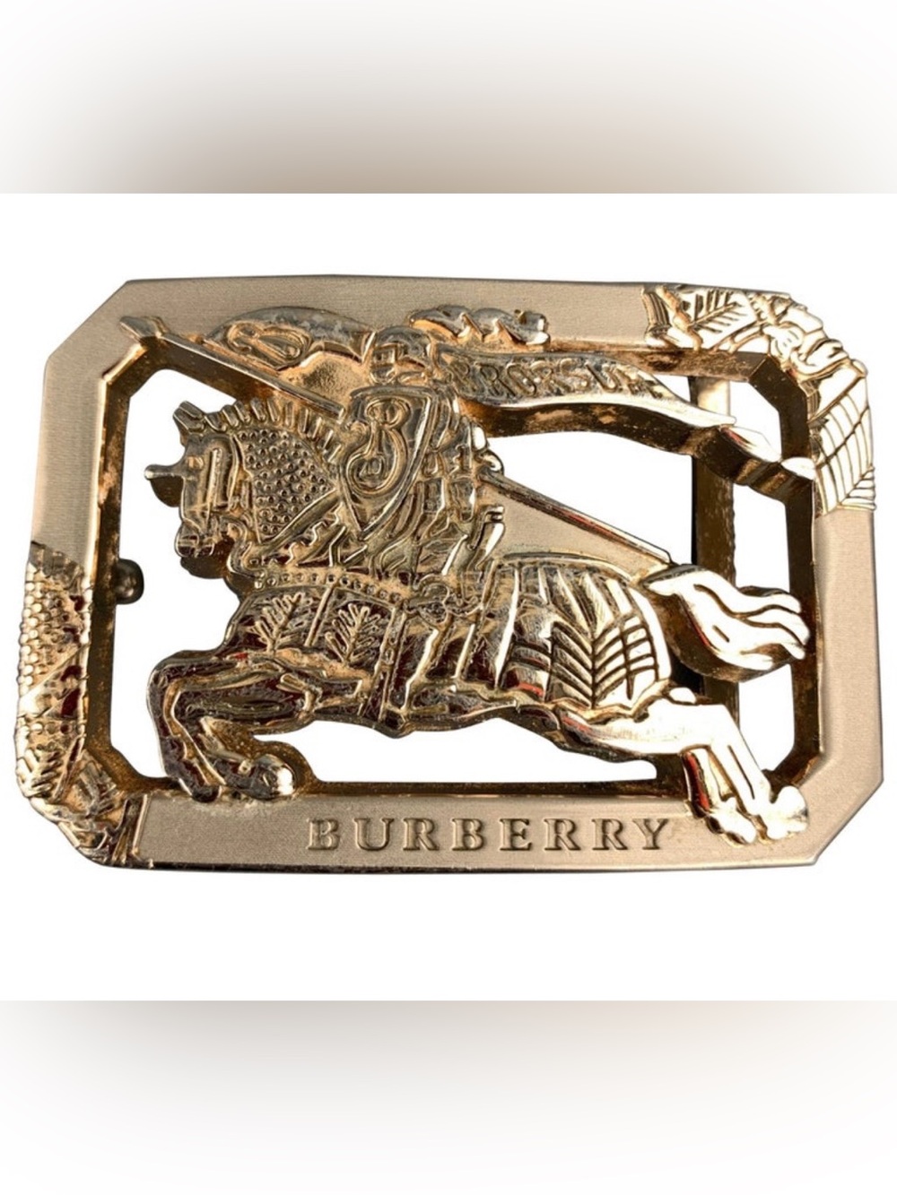 Burberry Gold Equestrian Logo Buckle